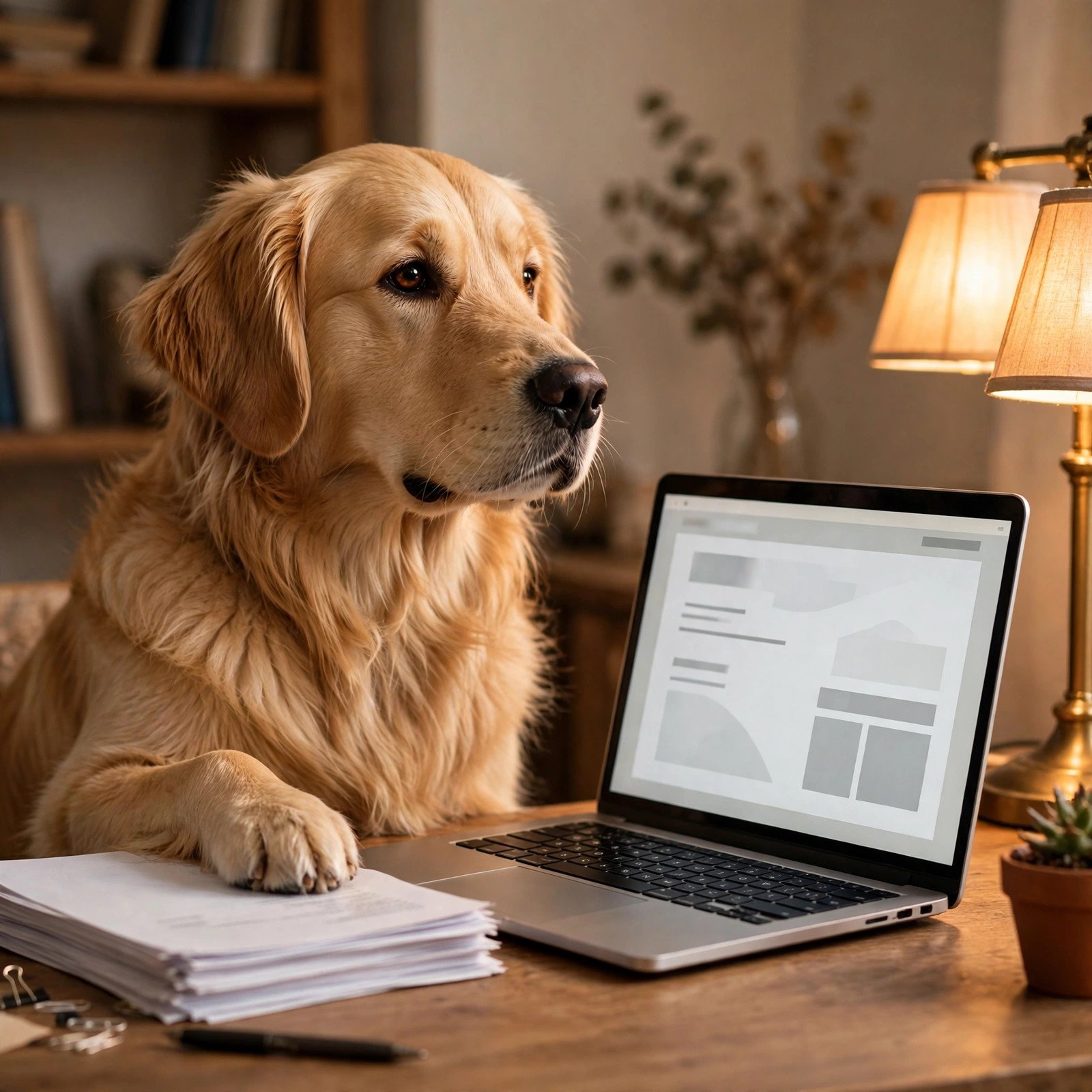Happy dog — the only client who always pays on time