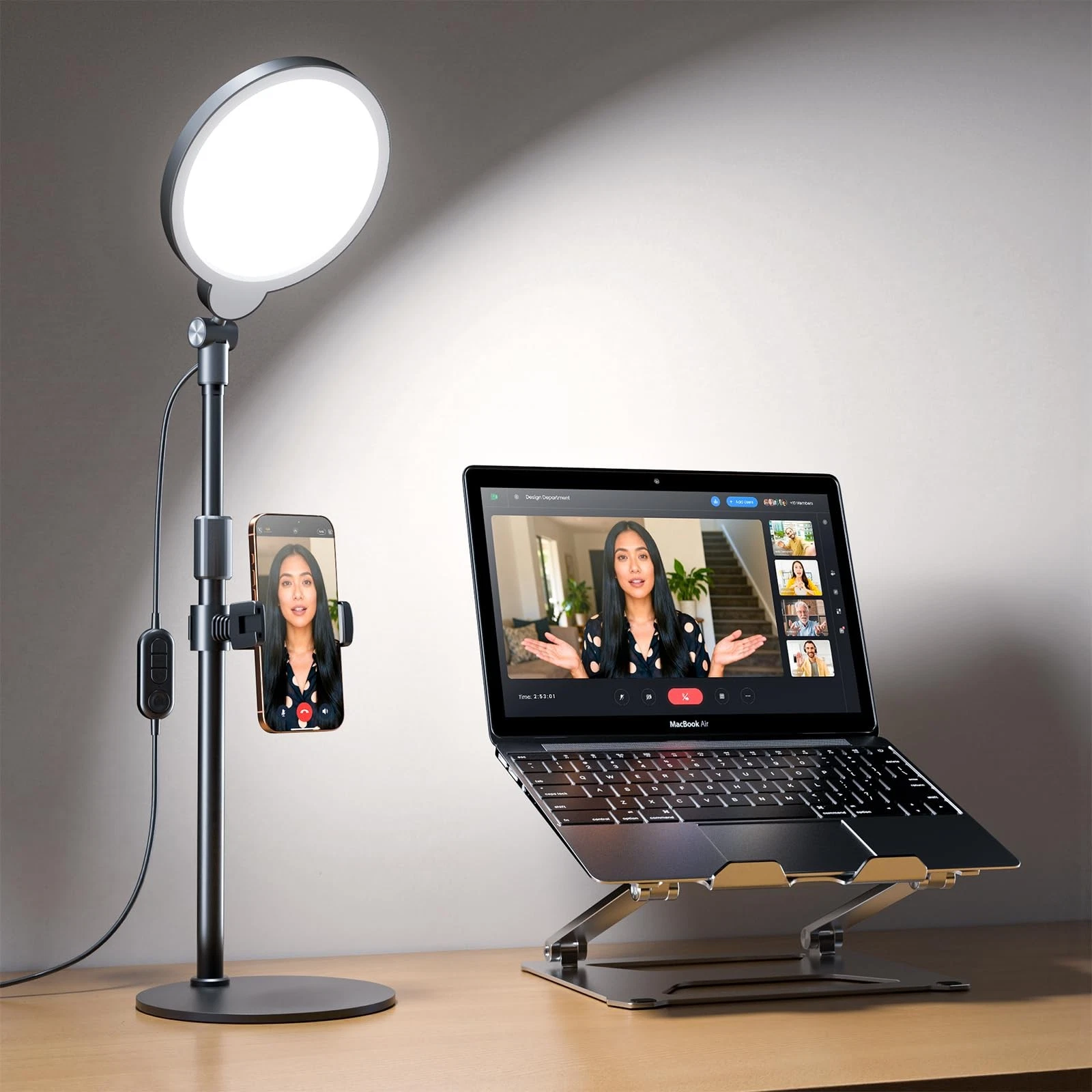 Yarrashop dimmable ring light for Zoom video calls