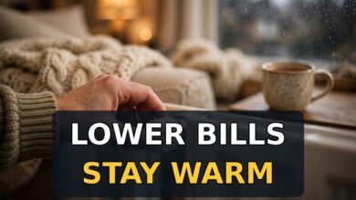 Hand adjusting a thermostatic radiator valve to cut energy bills as a UK renter this winter