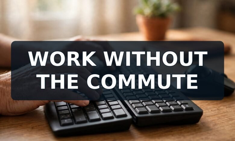 Work from home jobs for disabled individuals — ergonomic accessible home desk setup with split keyboard, 2026