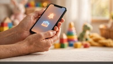 Mom holding smartphone with job alert — work from home moms flexible jobs 2026